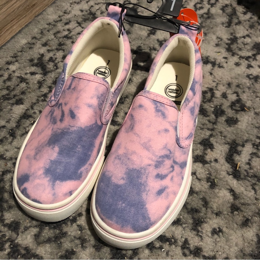 Memory foam pink and purple girl shoes